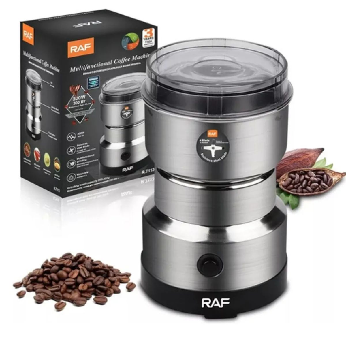 SKY - Molinillo Pulverizador Electrico Kimhi Granos Café Hierbas Especias Semillas Portatil