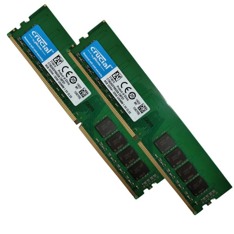 CRUCIAL - Kit De Memoria Ram Crucial 16gb2x8gb Ddr4 3200mhz Para Pc