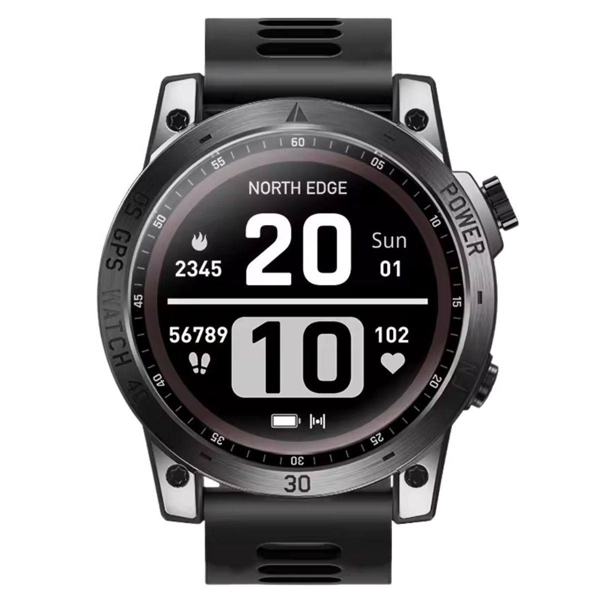 NORTH - Reloj Inteligente North Edge GPS Hombre Deportivo Smartwatch AMOLED