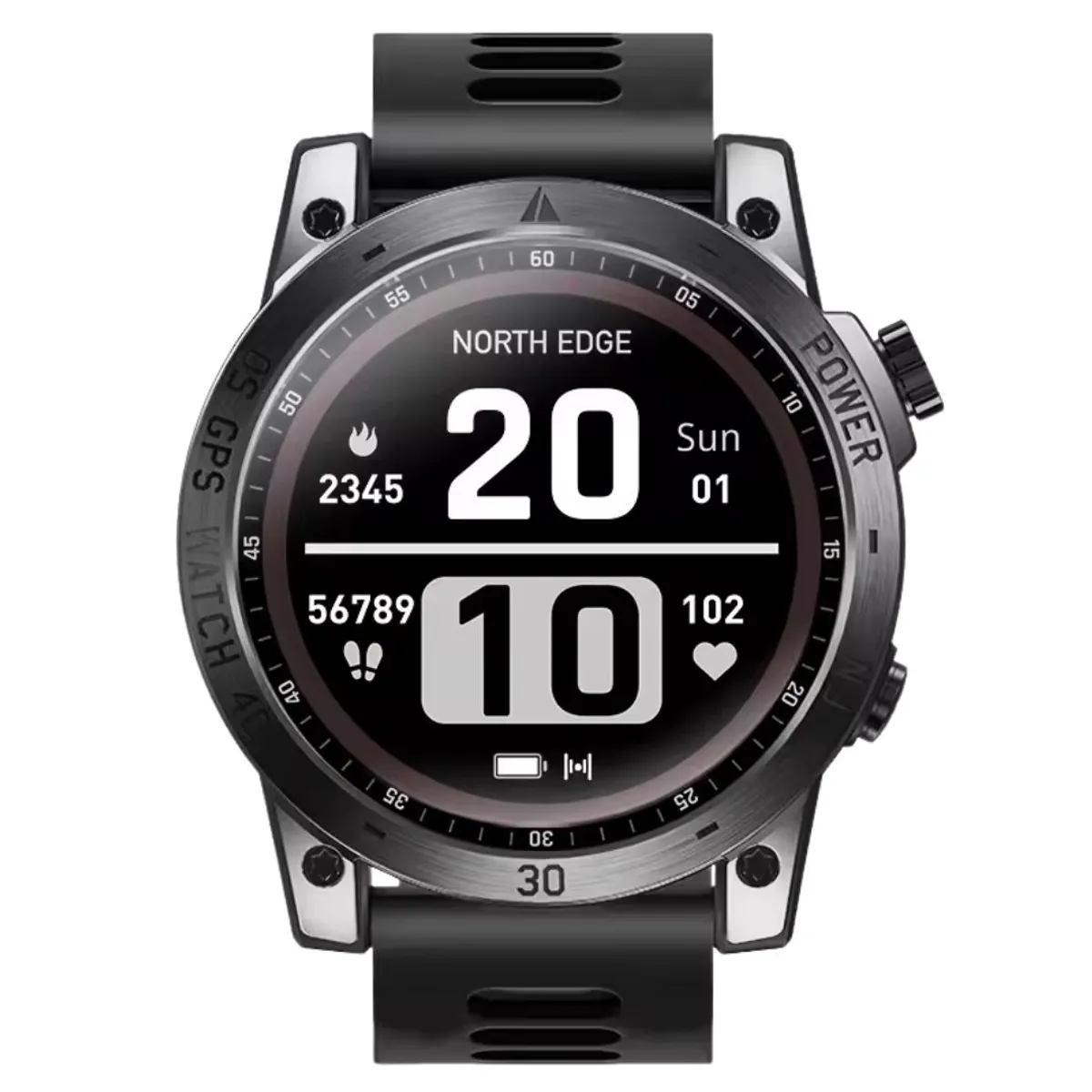 NORTH - Reloj Inteligente North Edge GPS Hombre Deportivo Smartwatch AMOLED
