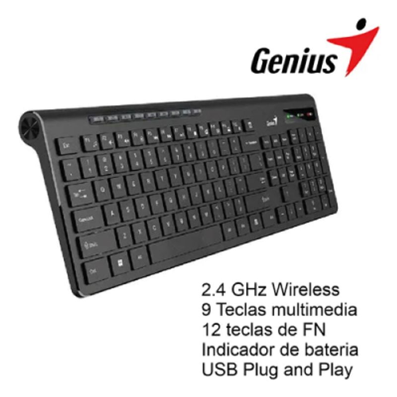 GENIUS - TECLADO GENIUS SLIMSTAR 7230 INALAMBRICO