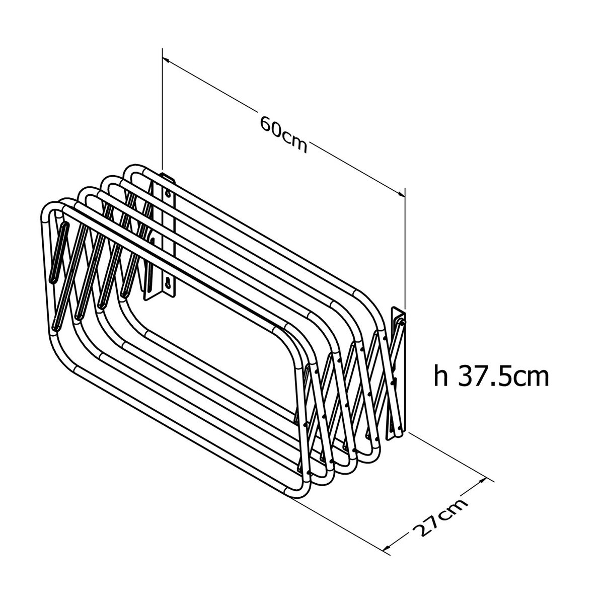 REJIPLAS - Tendedero duplex 60cm negro