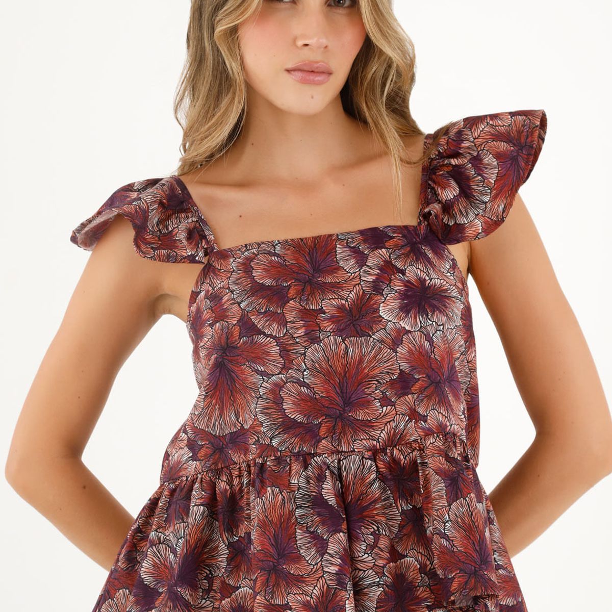 TENNIS - Camisa morada de tiras para mujer