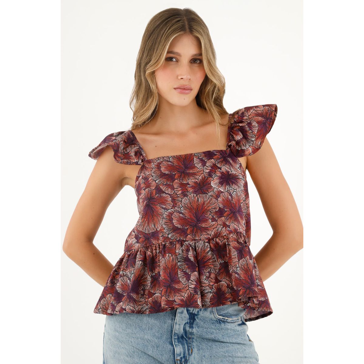 TENNIS - Camisa morada de tiras para mujer