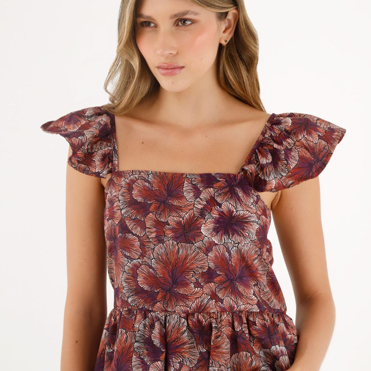 TENNIS - Camisa morada de tiras para mujer