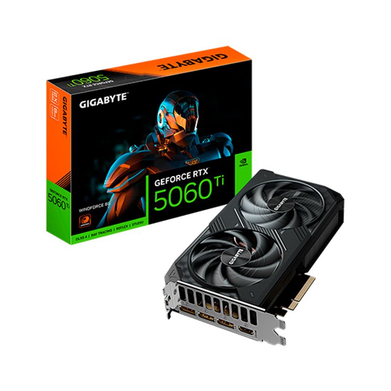 GIGABYTE - Tarjeta De Vídeo Gigabyte GeForce RTX 5060 Ti WINDFORCE GDDR7 8GB