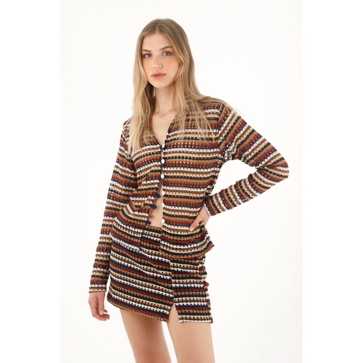 TENNIS - Falda corta tejida ajustada para mujer