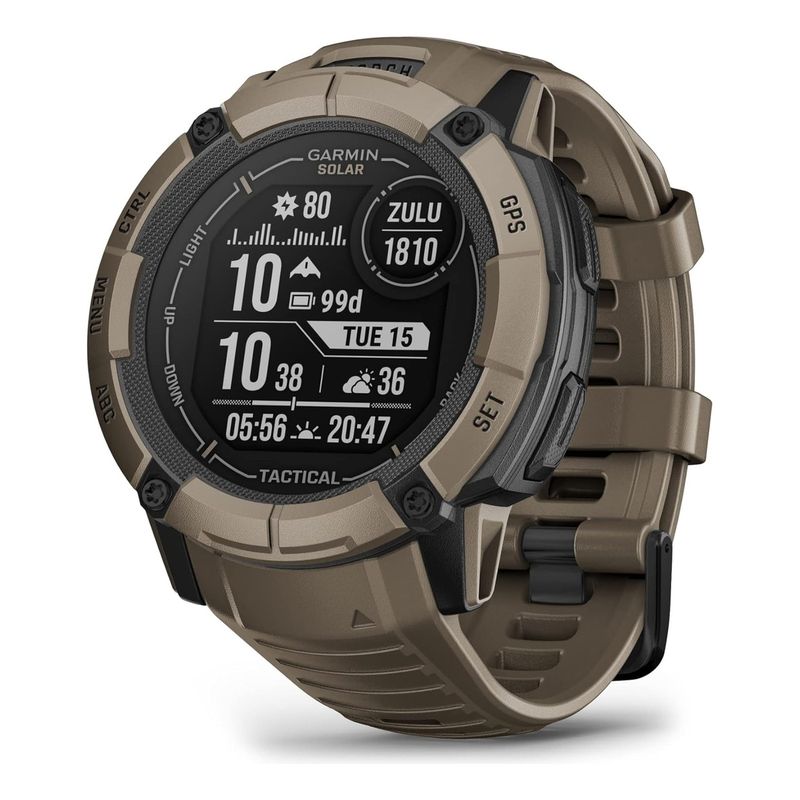 GARMIN - Garmin Instinct 2X Solar Táctico con Linterna y GPS Militar