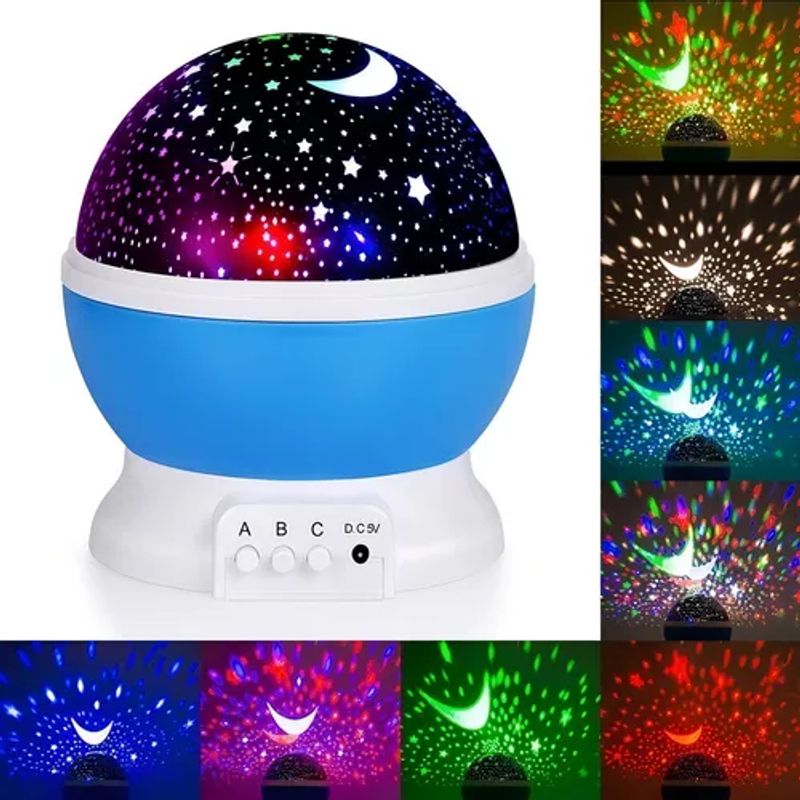 GENERICO - Lampara proyector giratoria de estrellas led