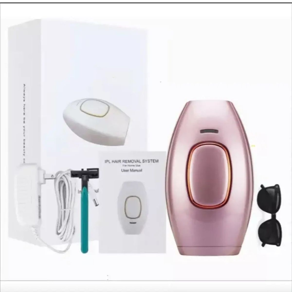 AMERICAN GENERICS - Depiladora portátil láser permanente IPL uso doméstico sin dolor