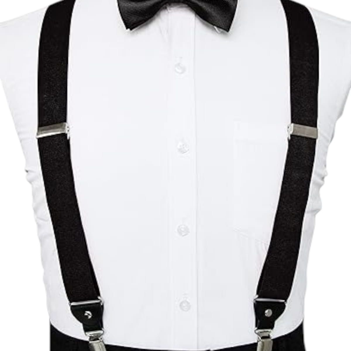 GENERICO - Corbatín Y Tirantes negro Diseño Elegante Adultos Y Niños