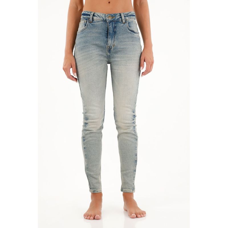 TENNIS - Jean Super Slim de tiro medio azul para mujer