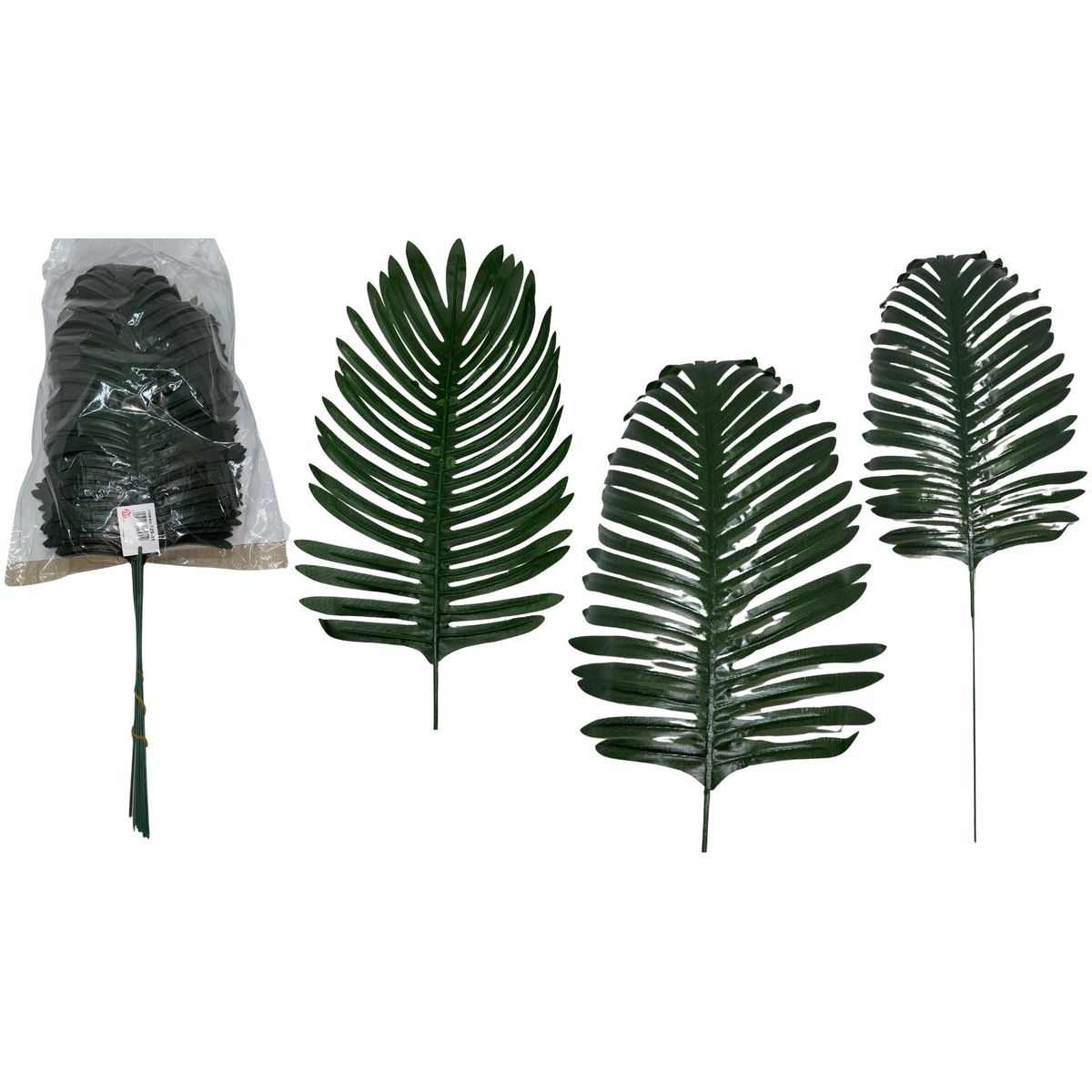 MAZUGI - Hojas de Palmeras Decorativa Artificial Mata De Hojas Packx12und 53cm