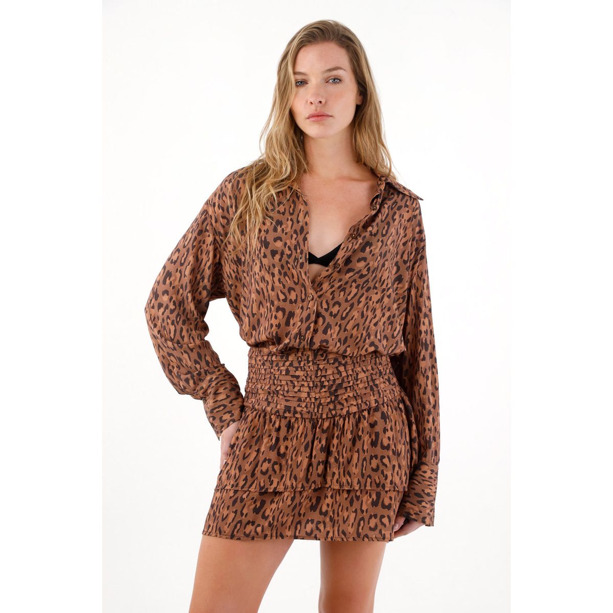 TENNIS - Camisa con estampado de animal print para mujer