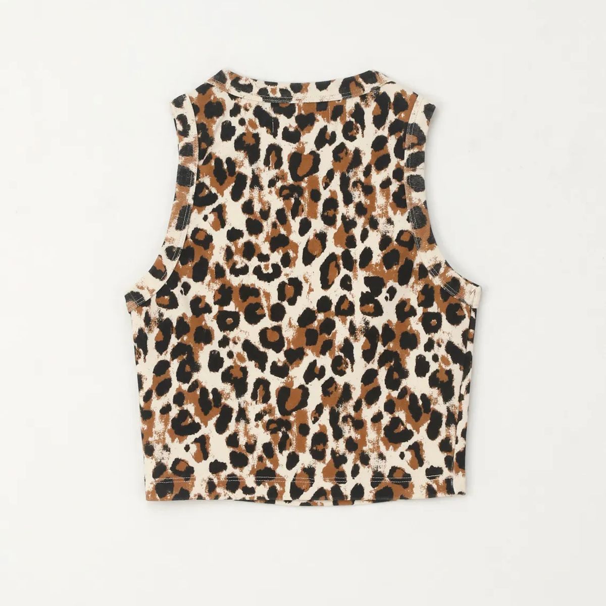 TENNIS - Camiseta crop de estampado animal print para niña