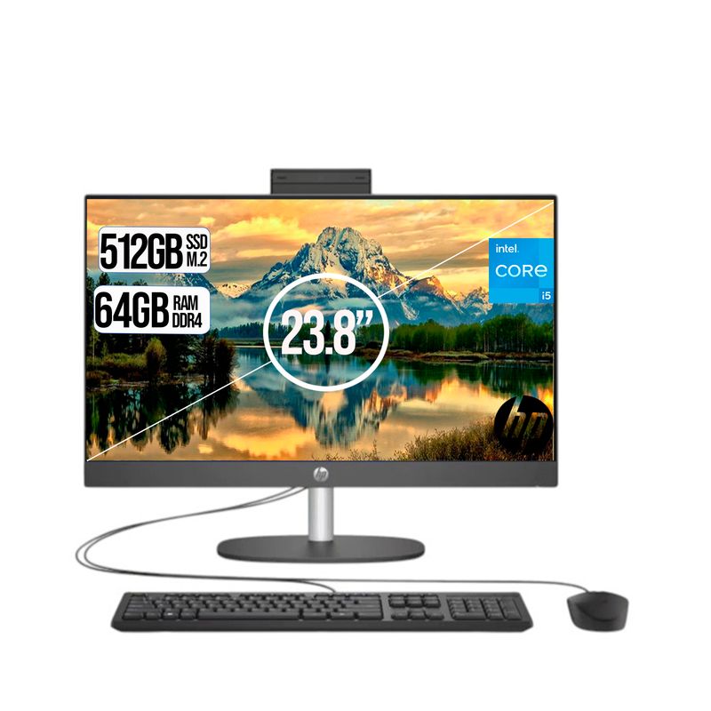HP - TODO EN UNO HP CORPORATIVO INTEL CORE I5-1334U  SSD 512GB  RAM 64GB LED 24 FHD