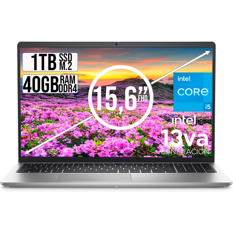 DELL - PORTATIL DELL INSPIRON INTEL CORE I5-1334U SSD 1TB RAM 40GB LED 15,6 FULL HD