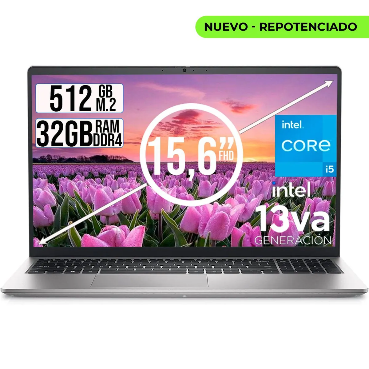 DELL - PORTATIL DELL INSPIRON INTEL CORE I5-1334U SSD 512GB RAM 32GB LED 15,6 FULL HD