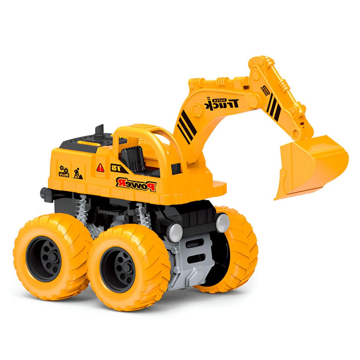 GENERICO - Retroexcavadora Bulldozer Truck Impulso Constructor Juguete