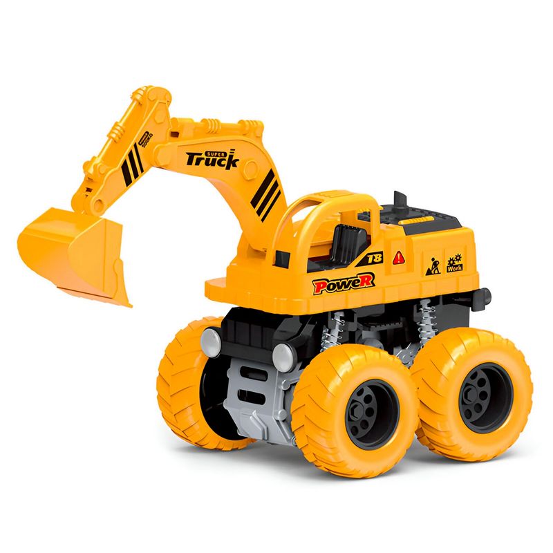 GENERICO - Retroexcavadora Bulldozer Truck Impulso Constructor Juguete