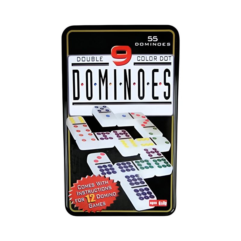 GENERICO - Dominó De Lujo 91 Piezas Doble 12 Caja Metálica Profesional