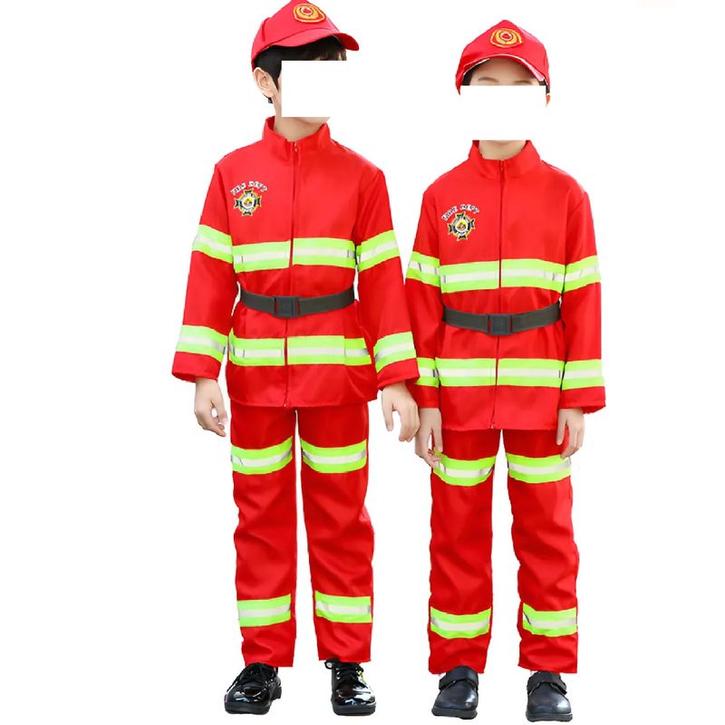 GENERICO - Juego De Disfraz Cosplay Bombero Para Niños, 7 Piezas