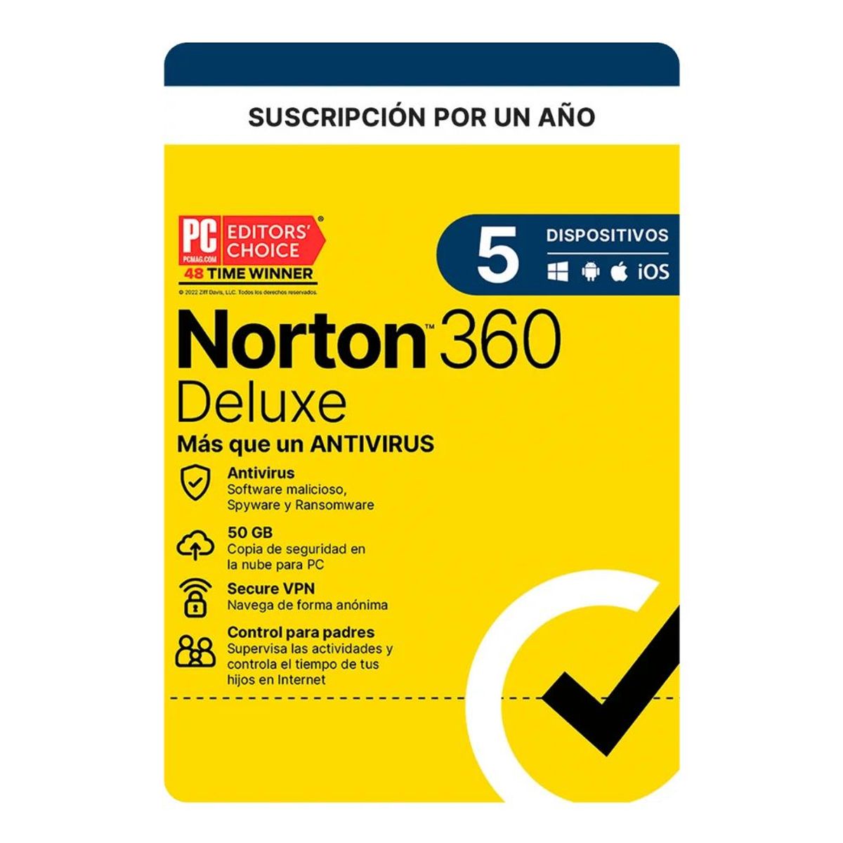 NORTON - Norton 360 Deluxe 5 Dispositivos 1 Año