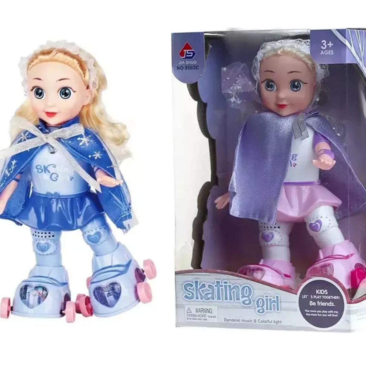 GENERICO - Muñeca Patinadora Luces Movimiento Juguete Musical Niñas