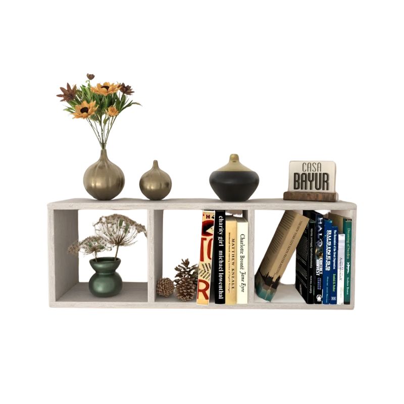 GENERICO - Repisa Cubo Estantería Biblioteca - 3 Módulos - Decoración, Chantilli