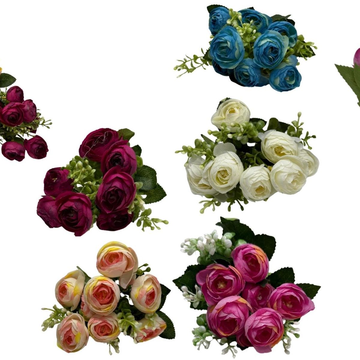 MAZUGI - Ramo De Peonias Flores Decorativa Artificial 8 Flores 1 Ramo