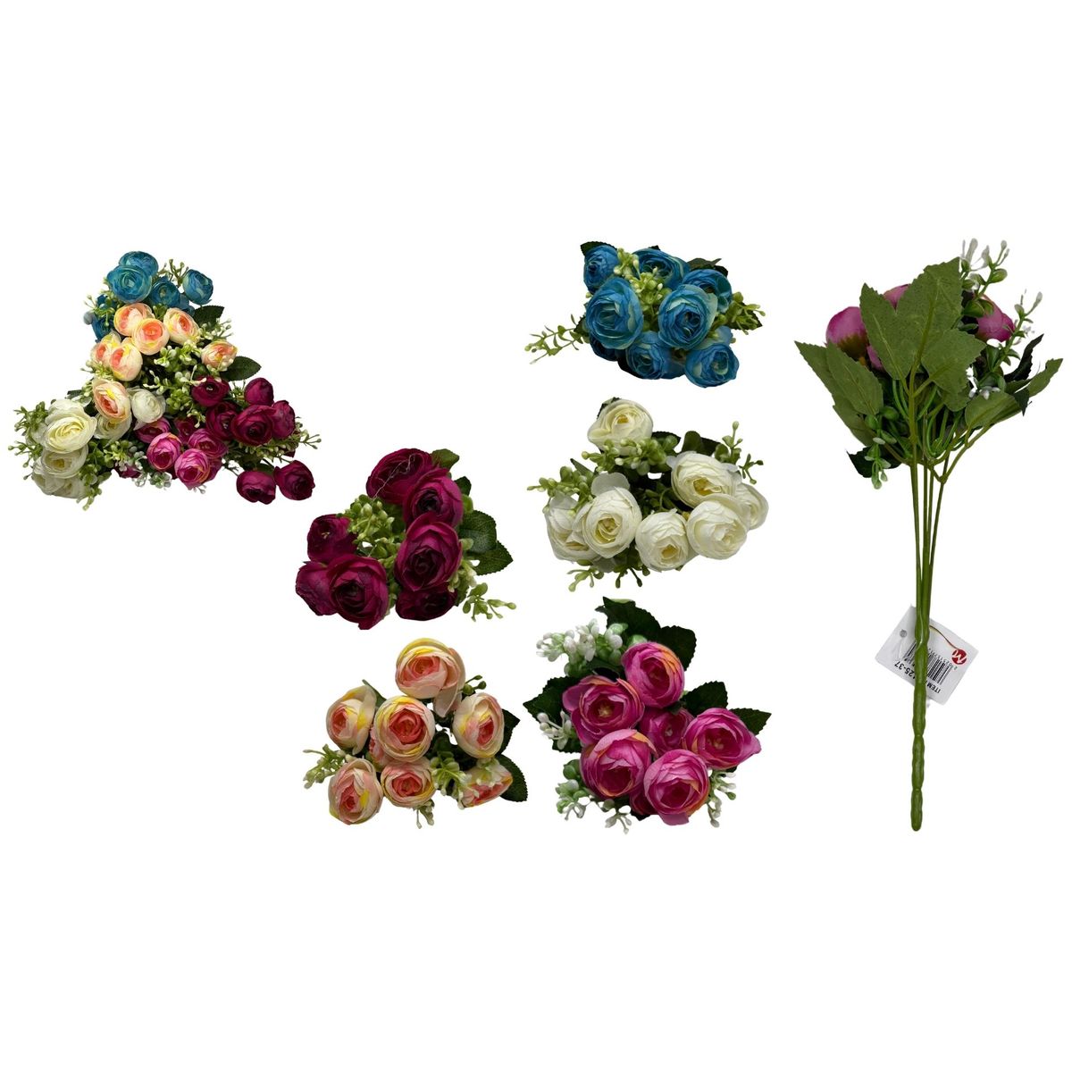 MAZUGI - Ramo De Peonias Flores Decorativa Artificial 8 Flores 1 Ramo