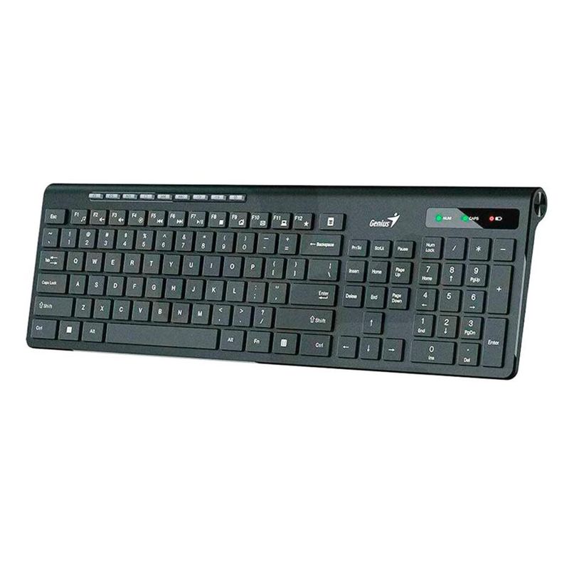 GENIUS - Teclado GENIUS SlimStar 7230 Teclas Tipo Chocolate Ergonómico COLOR Negro