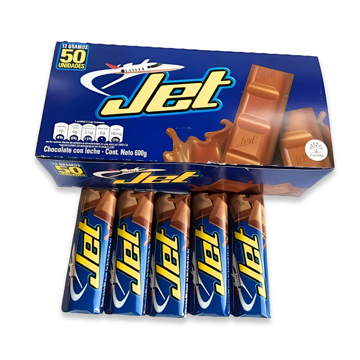 JET - Chocolatina Jet Leche Plegadiza X 50und