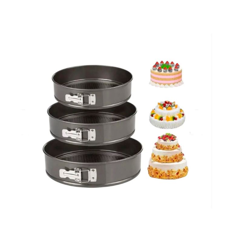 GENERICO - Repostería Moldes Pasteles Juego 3 Redondos