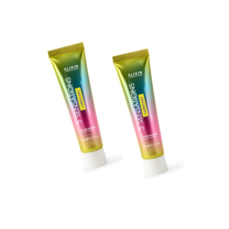 ELIXIR - Lubricante Íntimo Frio y Calor 5 Sensaciones Elixir x 15 Ml 2 Unid