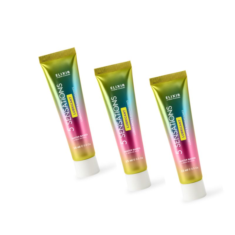 ELIXIR - Lubricante Íntimo Frio y Calor 5 Sensaciones Elixir x 15 Ml 3 Unid