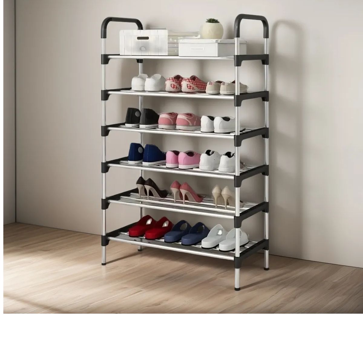 SKY - Organizador Zapatero Metálico 6 Niveles Shoe Rack