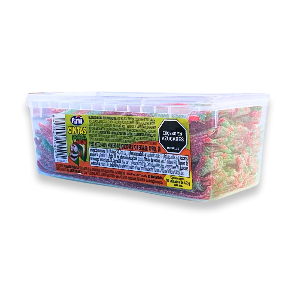 FINI - Cintas De Regaliz Pitufo Sabor Manzana-melón 400g