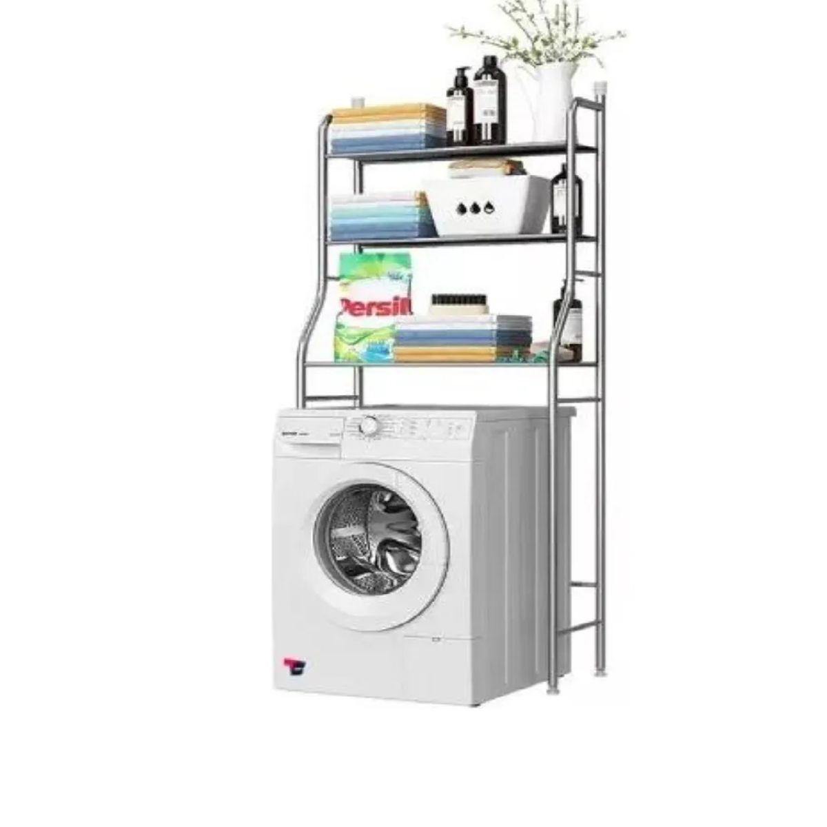 SKY - Organizador Estante De Lavadora Baño Metalico Rack 3 Niveles