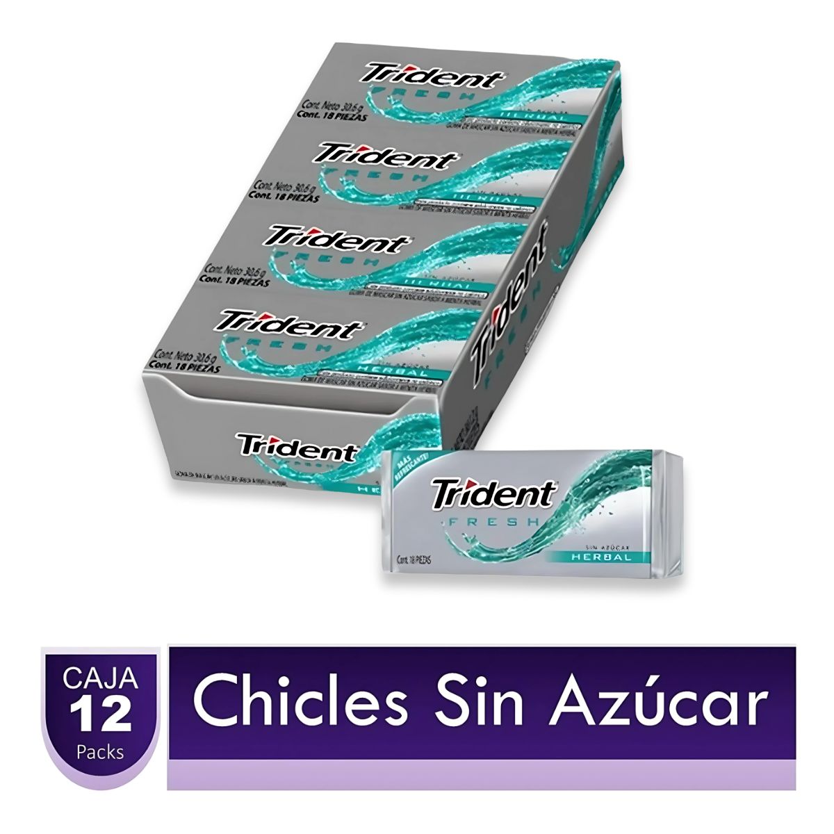 TRIDENT - Chicles Trident Display X12uds Fresh herbal