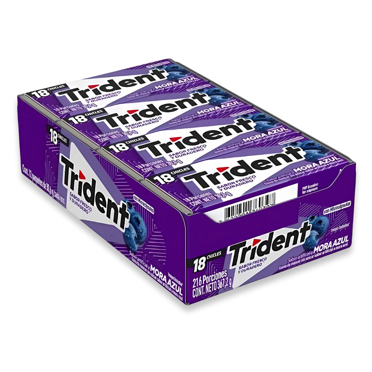 TRIDENT - Chicles Trident Display X12uds Mora azul