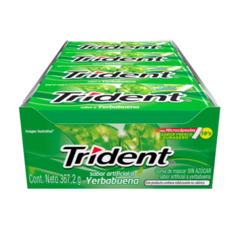 TRIDENT - Chicles Trident Display X12uds Yerbabuena