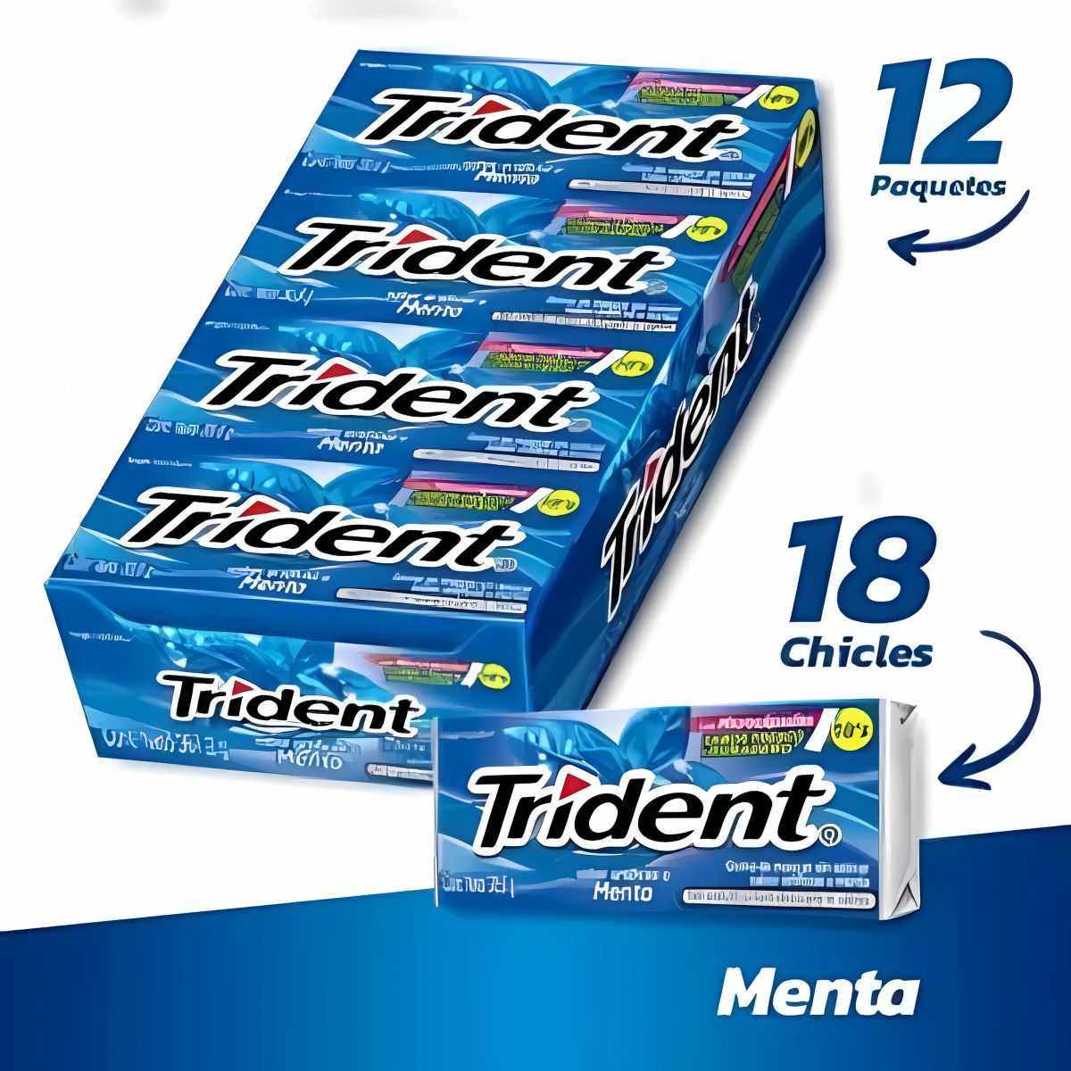 TRIDENT - Chicles Trident Display X12uds Menta