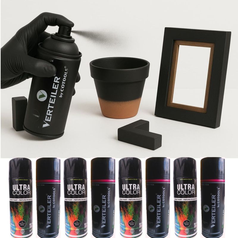 GENERICO - 24 Aerosoles Negro Mate