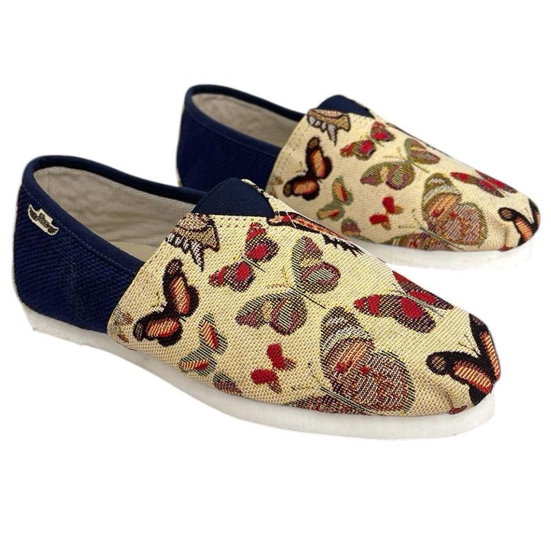 XIAN SHOES - alpargatas clasica mujer mariposa azul 25