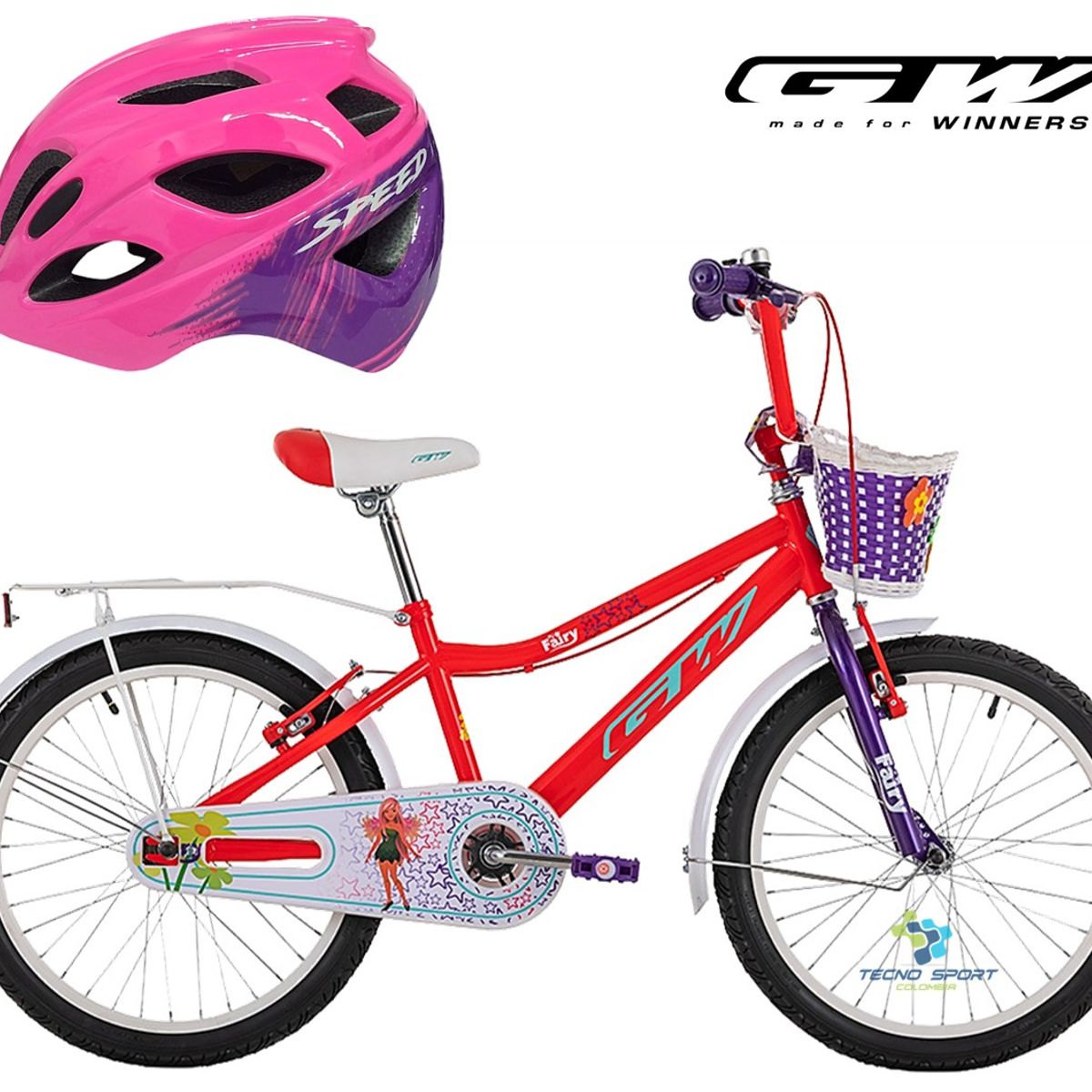 GW - Bicicleta Niña Gw Rin 20 Con Accesorios + Obsequio