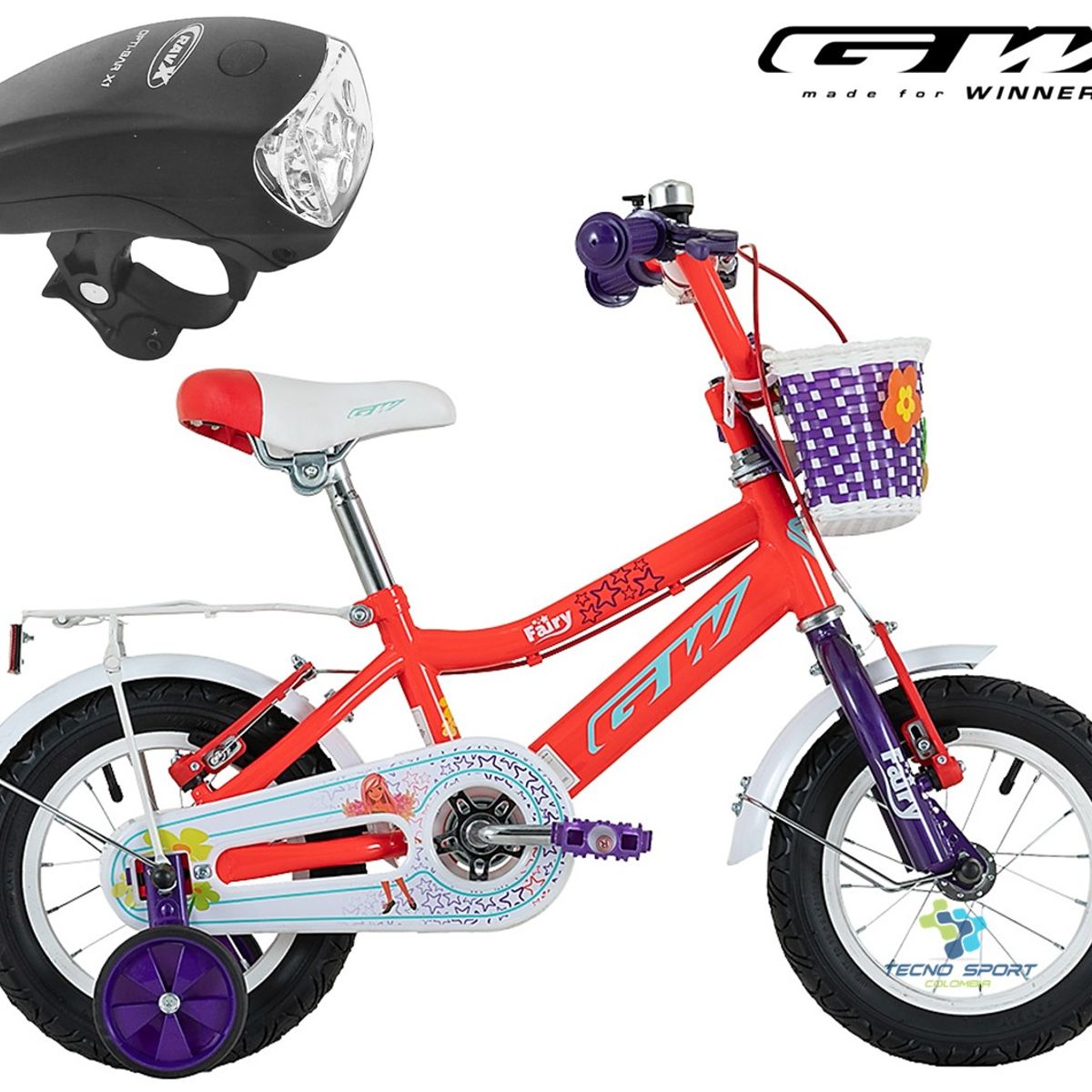 GW - Bicicleta Niña Rin 12 Gw Fairy Con Accesorios
