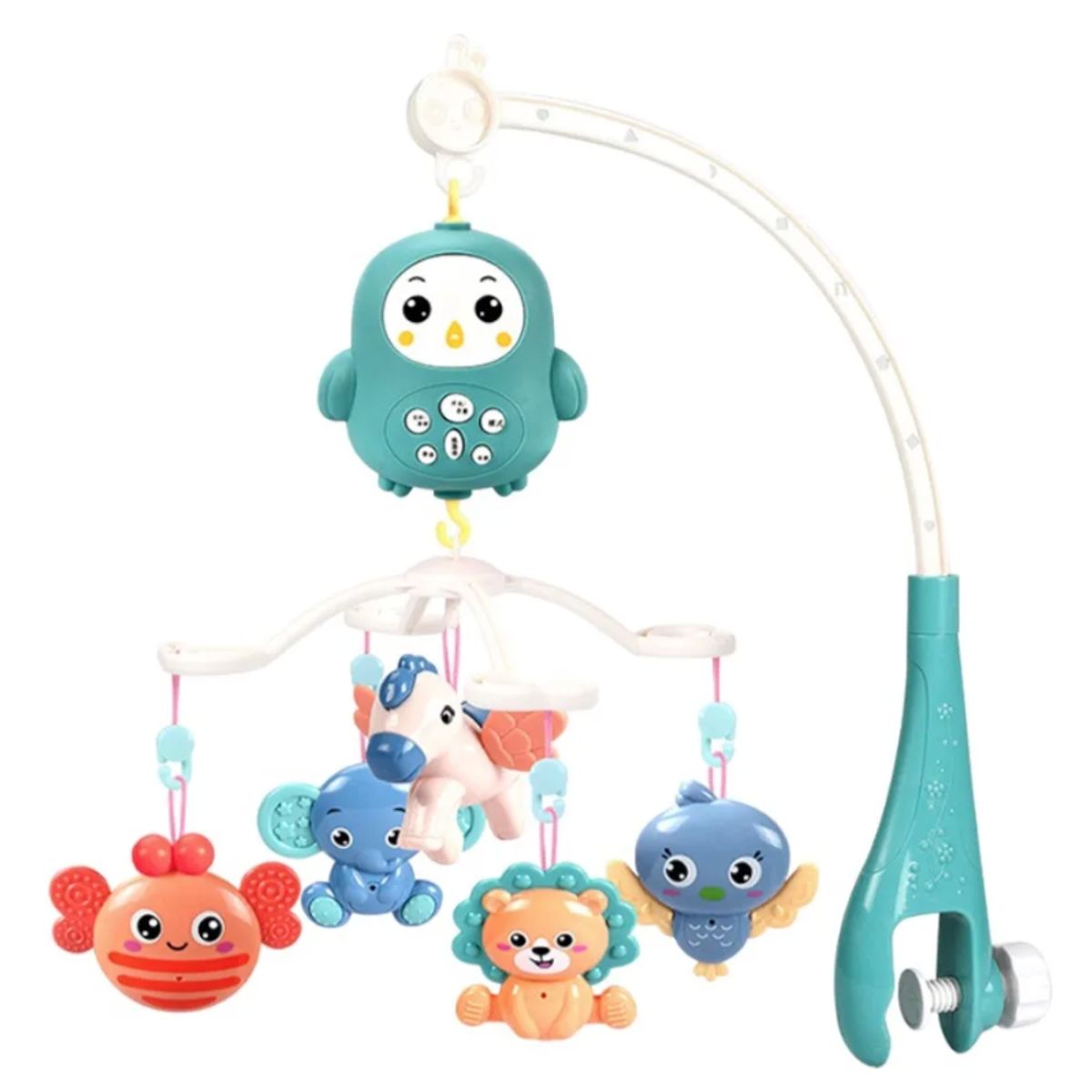 GENERICO - Movil Musical Sonajero Para Cuna De Bebe Con Control AZUL-