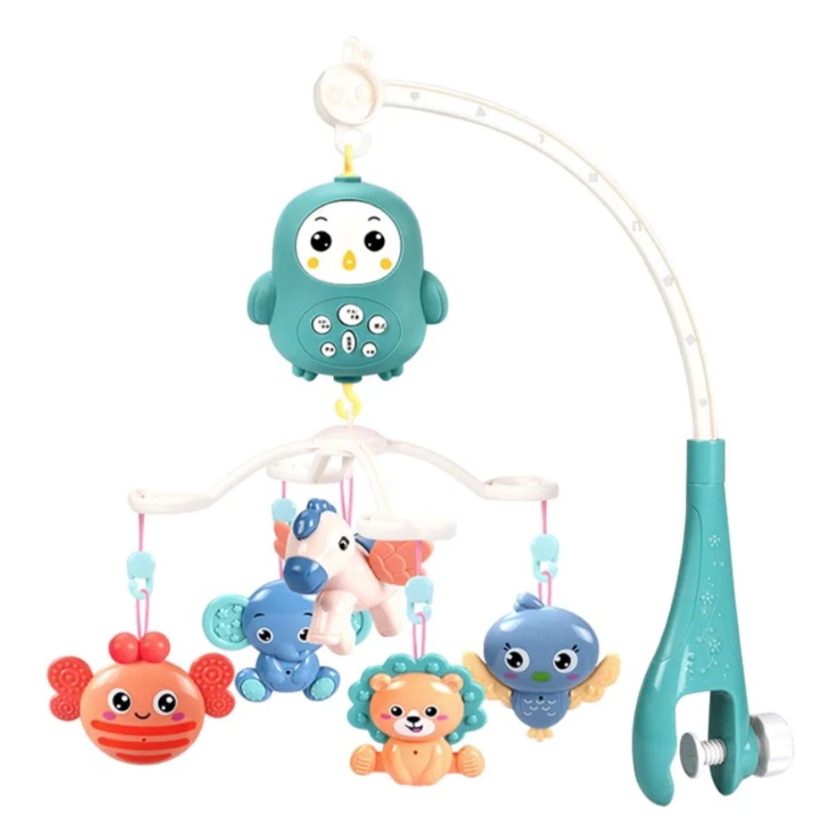GENERICO - Movil Musical Sonajero Para Cuna De Bebe Con Control AZUL-