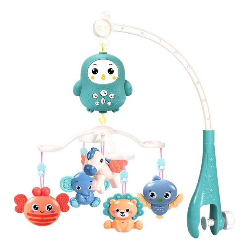GENERICO - Movil Musical Sonajero Para Cuna De Bebe Con Control AZUL